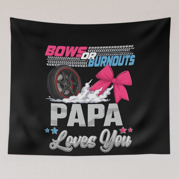 Item preview, burnouts or bows gender reveal Party Announcement PAPA designed and sold by BornBorn.