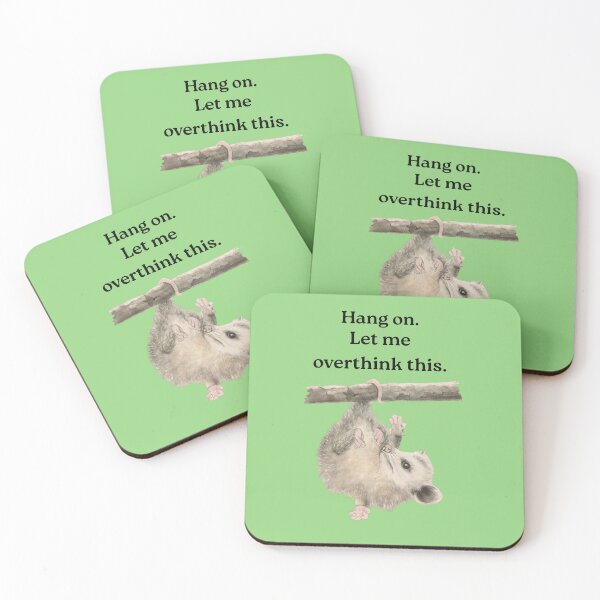 Item preview, Opossum overthinking designed and sold by OnaleeNicklinArt.