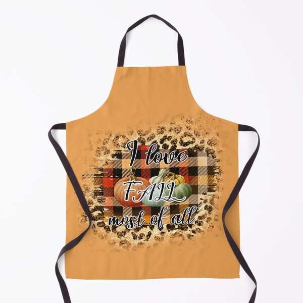 Item preview, I Love Fall Most of All – Cozy Plaid & Autumn Leaves Design | Fall Gift Idea designed and sold by petpuppymania.