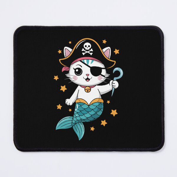 Item preview, Pirate Mermaid Cat Cats Lovers Kitten Pet Cute designed and sold by Turbotine.