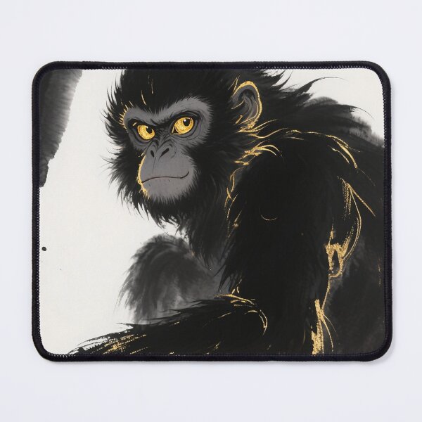 Item preview, Golden-Eyed Monkey Amidst Ink Whispers designed and sold by zzz888.