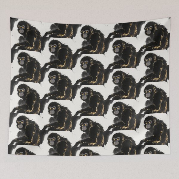 Item preview, Golden-Eyed Monkey Amidst Ink Whispers designed and sold by zzz888.