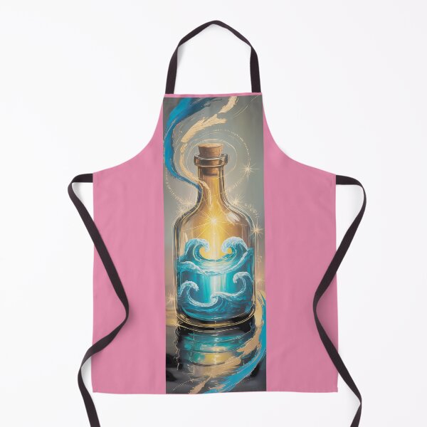 Item preview, Cosmic Ocean Bottle Art - Mystical Waves & Golden Swirls By Merch, Limited Edition designed and sold by MADISYNDONALD.