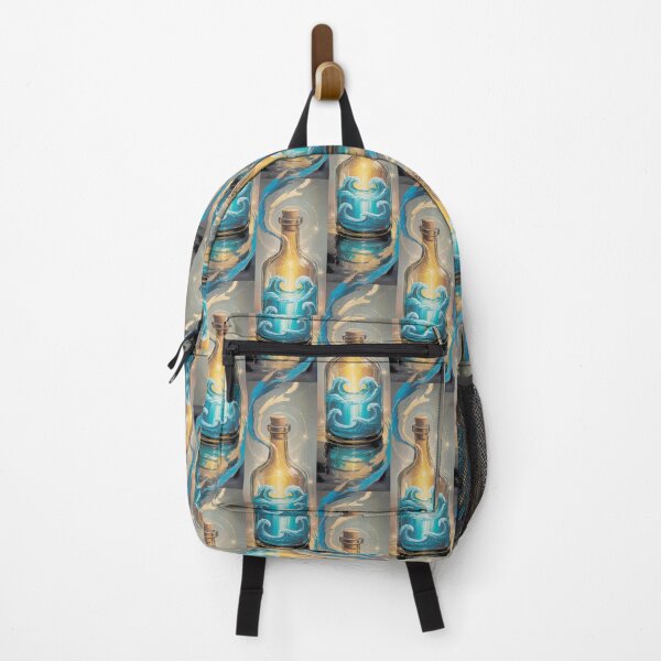 Item preview, Cosmic Ocean Bottle Art - Mystical Waves & Golden Swirls By Merch, Limited Edition designed and sold by MADISYNDONALD.