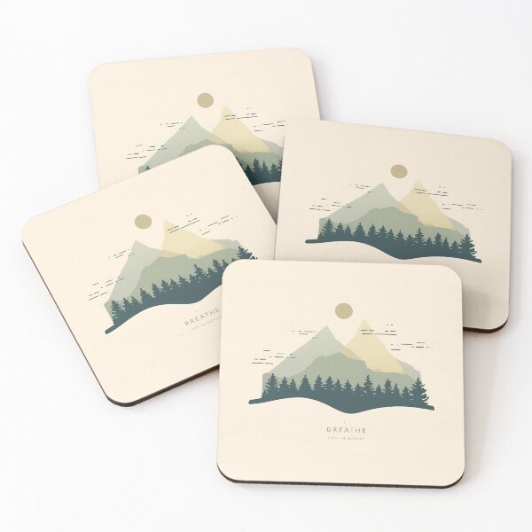 Item preview, Breathe – Minimalist Mountain and Moon Design designed and sold by MysticOMG.