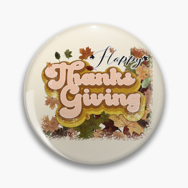Item preview, Happy Thanksgiving – Retro 70s Lettering with Colorful Autumn Leaves | Fall Holiday Gift Idea designed and sold by petpuppymania.