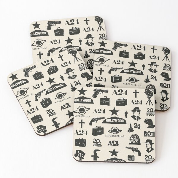 Item preview, Retro cinema icons collage poster – vintage Hollywood black and white style designed and sold by LoomisDreams.