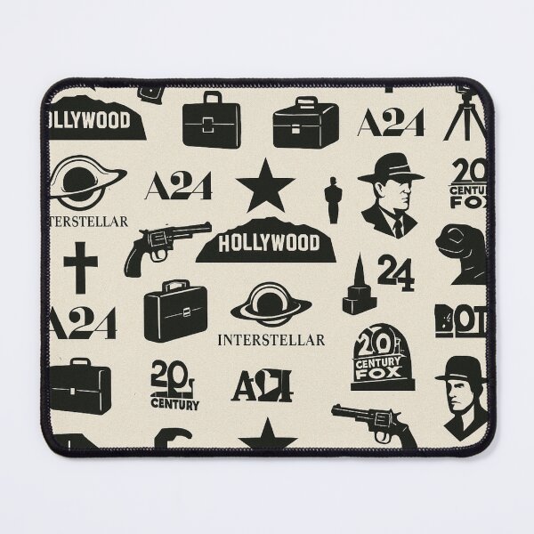Item preview, Retro cinema icons collage poster – vintage Hollywood black and white style designed and sold by LoomisDreams.