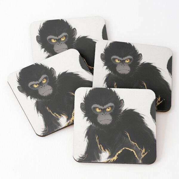 Item preview, Golden-Eyed Mystic Ape Ink Art designed and sold by zzz888.