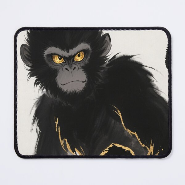 Item preview, Golden-Eyed Mystic Ape Ink Art designed and sold by zzz888.