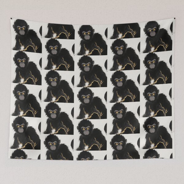 Item preview, Golden-Eyed Mystic Ape Ink Art designed and sold by zzz888.