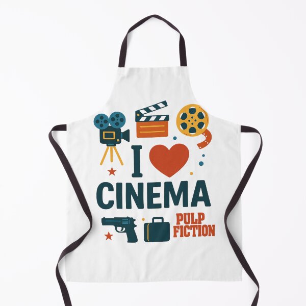 Item preview, “I love cinema” poster – colorful retro design – movie and noir icons designed and sold by LoomisDreams.