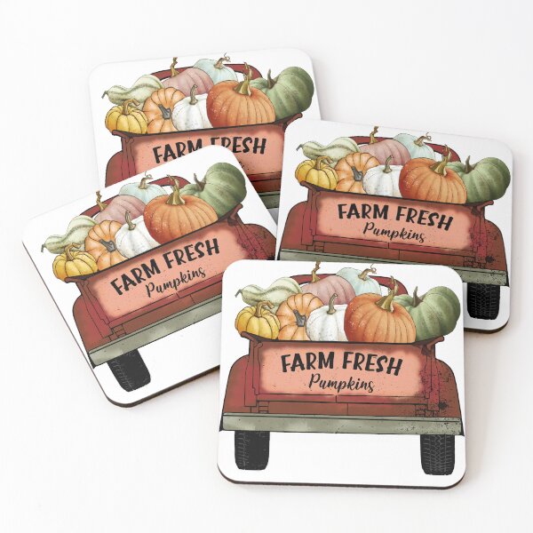 Item preview, Farm Fresh Pumpkins – Hand-Painted Pickup Truck with Pumpkins | Autumn Harvest Gift Idea designed and sold by petpuppymania.