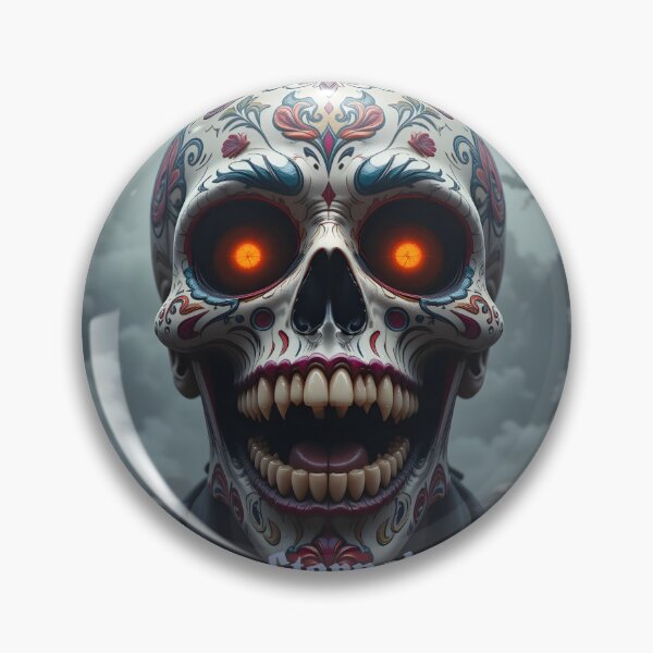 Item preview, Sugar Skull "Join the eternal fiesta." | Dia de los Muertos Metal Art designed and sold by EnigmaticGoth.