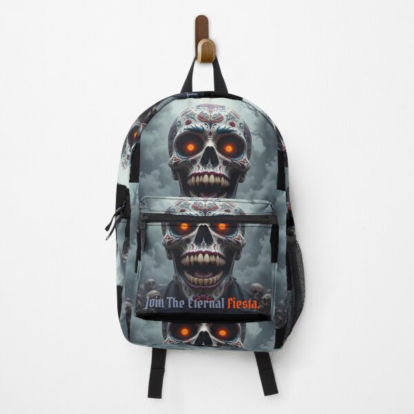 Item preview, Sugar Skull "Join the eternal fiesta." | Dia de los Muertos Metal Art designed and sold by EnigmaticGoth.
