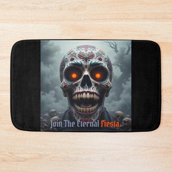 Item preview, Sugar Skull "Join the eternal fiesta." | Dia de los Muertos Metal Art designed and sold by EnigmaticGoth.