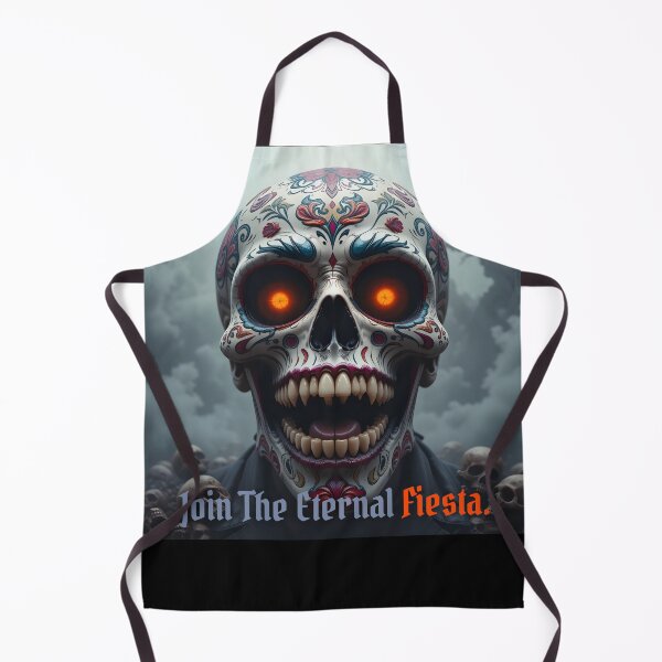 Item preview, Sugar Skull "Join the eternal fiesta." | Dia de los Muertos Metal Art designed and sold by EnigmaticGoth.