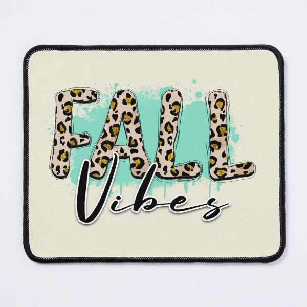 Item preview, Fall Vibes – Leopard Print with Handwritten Script & Turquoise Splash | Autumn Gift Idea designed and sold by petpuppymania.