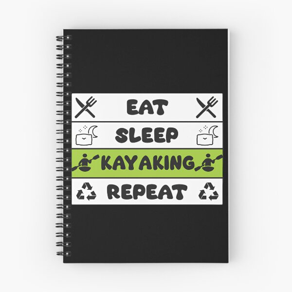 Item preview, Eat sleep kayaking repeat camping fire lake wilderness trip designed and sold by HumansStuck12.
