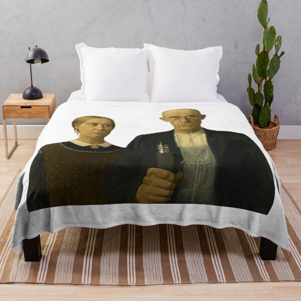 Item preview, American Gothic Vape – Funny Parody of Grant Wood’s Iconic Painting designed and sold by House of Taste Vape Designs.