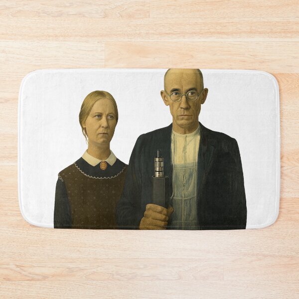 Item preview, American Gothic Vape – Funny Parody of Grant Wood’s Iconic Painting designed and sold by House of Taste Vape Designs.