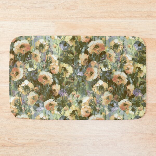 Item preview,  Spatula oil painting flowers yellow green designed and sold by Alessandro Remo Mazzoni Remotextiles.