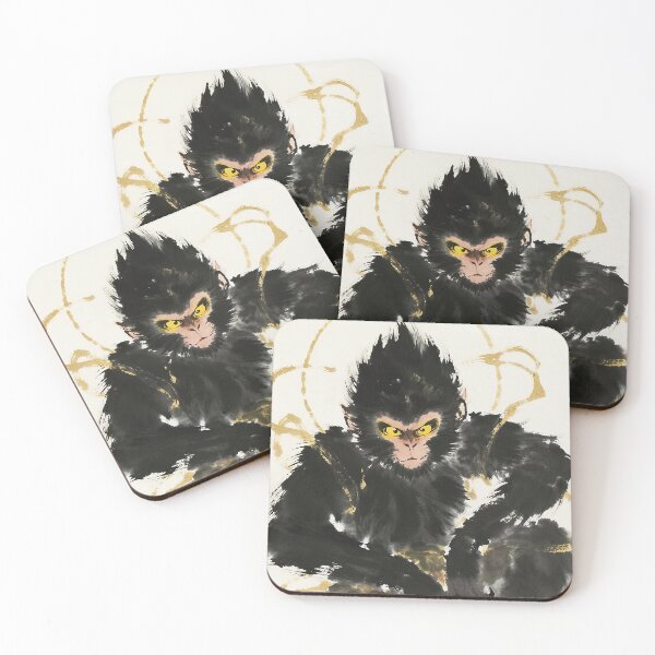 Item preview, Golden-Eyed Mystic Ape Ink Art designed and sold by zzz888.