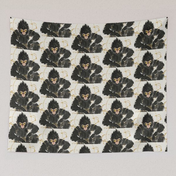 Item preview, Golden-Eyed Mystic Ape Ink Art designed and sold by zzz888.