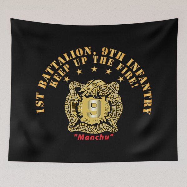 Item preview, Army - 1st Battalion, 9th Infantry - Manchus - Keep Up the Fire X 300 designed and sold by Military Insignia Products.