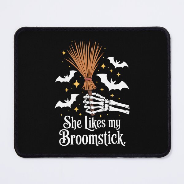Item preview, She Likes My Broomstick I Like Her Pumpkins Couples Halloween designed and sold by CookWorldLaughs.