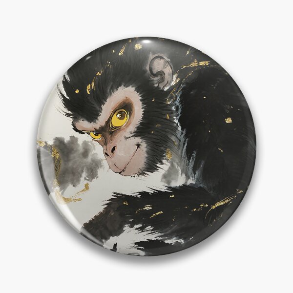 Item preview, Golden-Eyed Mystic Ape Ink Art designed and sold by zzz888.