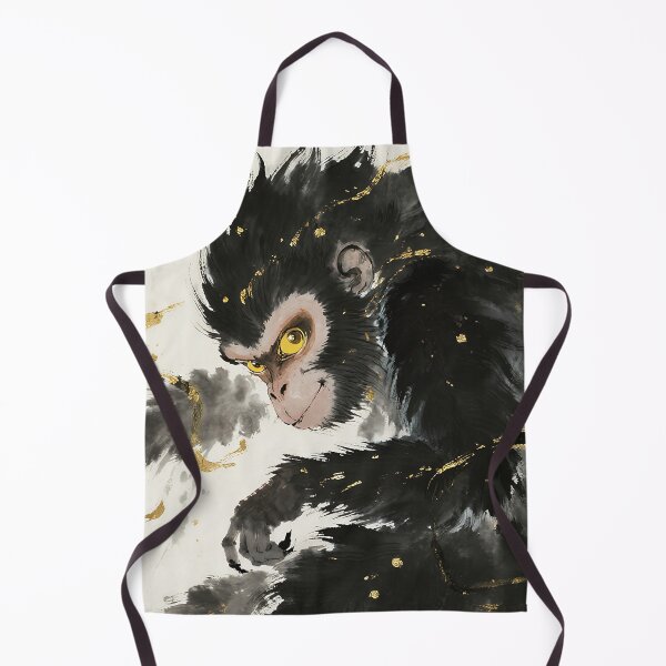 Item preview, Golden-Eyed Mystic Ape Ink Art designed and sold by zzz888.