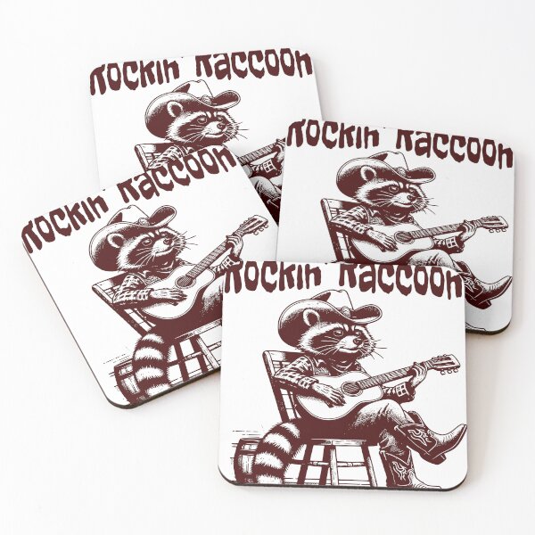 Item preview, Rockin’ Raccoon T-Shirt – Funny Guitar Playing Trash Panda, Cute Cowboy Animal Music Lover Gift designed and sold by Graphic Botique.