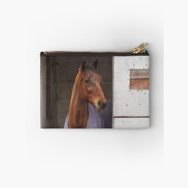 Item preview, Curious Brown Horse Peeks Out From Stable Door At Dawn, Calm and Gentle Expression designed and sold by Nmallia.