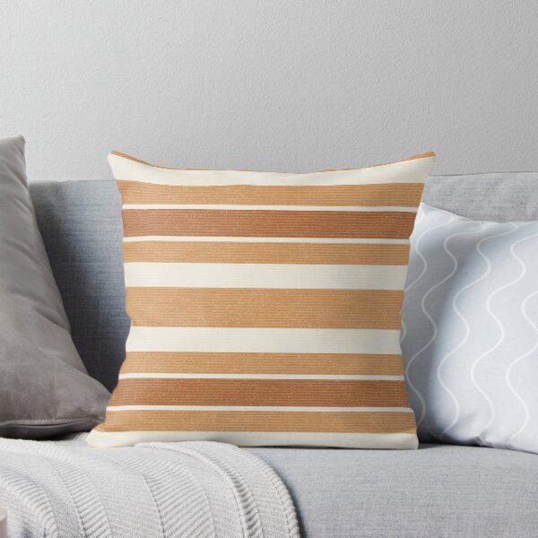 Item preview, 1970s Stripes Off-White Ochre Cinnamon designed and sold by miavaldez.