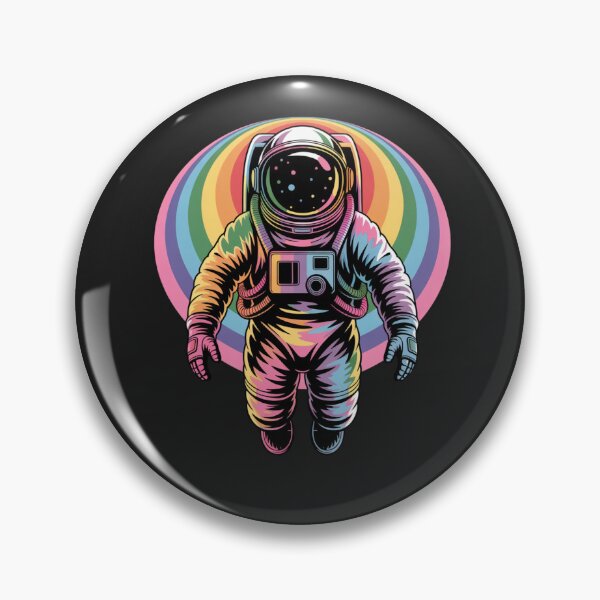 Item preview, Rainbow Aura Astronaut – Colorful Futuristic Space Explorer Design designed and sold by ColorSplash123.