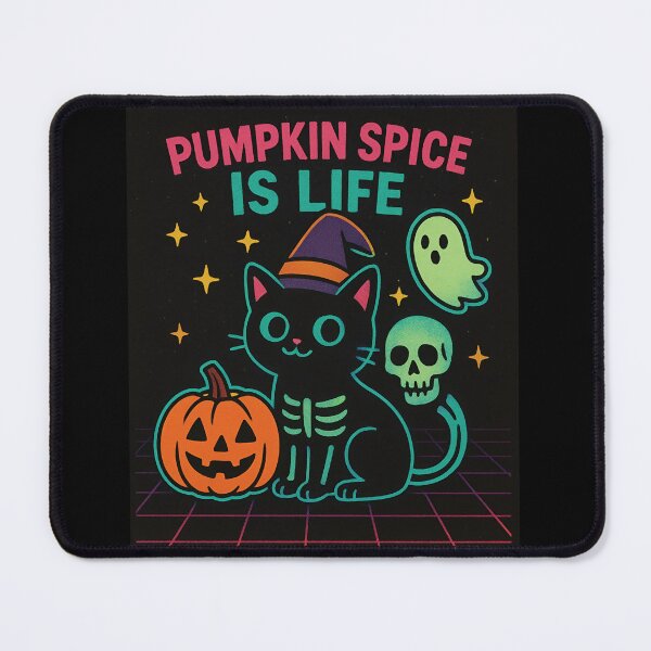 Item preview, Spooky Cute Retro Halloween Cat Skeleton Design | Pumpkin Spice is Life designed and sold by 4xF.