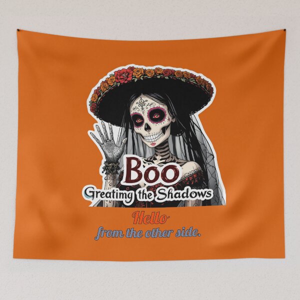 Item preview, Dia de los Muertos "Hello from the other side." | La Catrina Sugar Skull Art designed and sold by EnigmaticGoth.