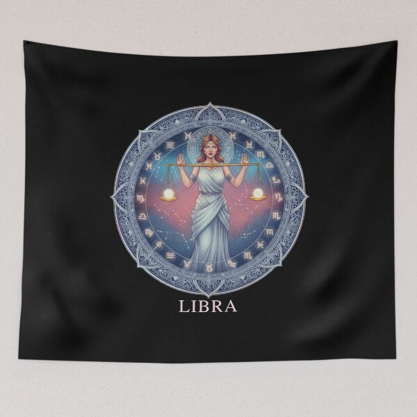Item preview, Libra Zodiac Sign – Cosmic Scales Astrology Art designed and sold by CrunchyGoats.