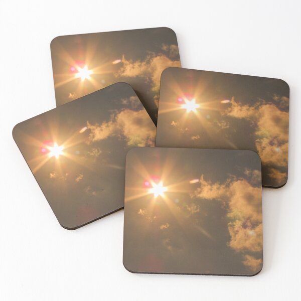 Item preview, Golden Hour Sun Burst Over Clouds Creates Warm Light And Sky Full Of Soft Clouds designed and sold by Nmallia.