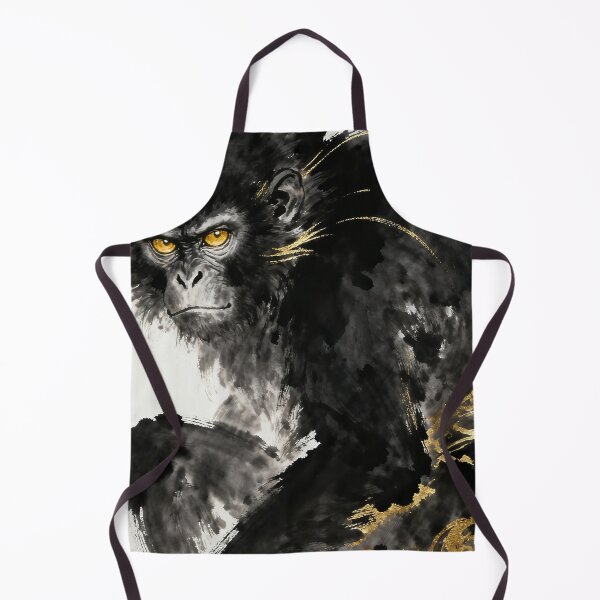 Item preview, Golden-Eyed Mystic Ape Ink Art designed and sold by zzz888.