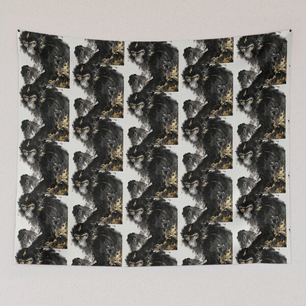 Item preview, Golden-Eyed Mystic Ape Ink Art designed and sold by zzz888.