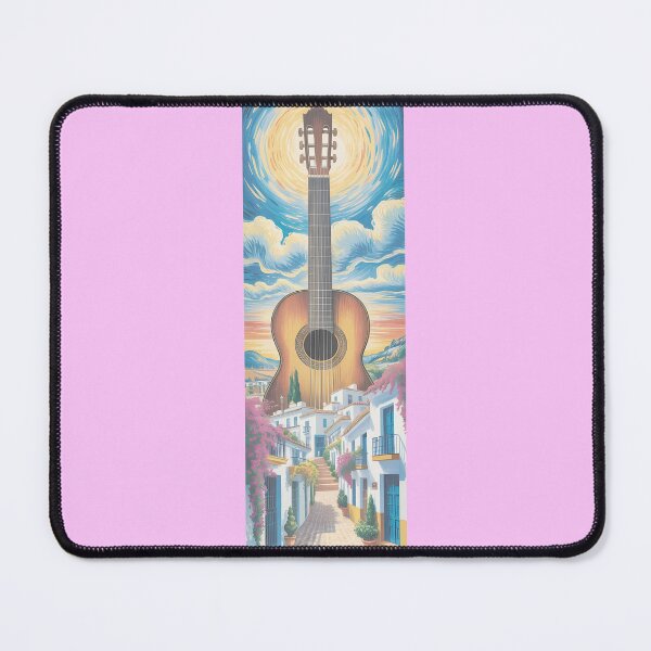 Item preview, Mediterranean Village Guitar Music Art By Merch, Limited Edition designed and sold by MADISYNDONALD.