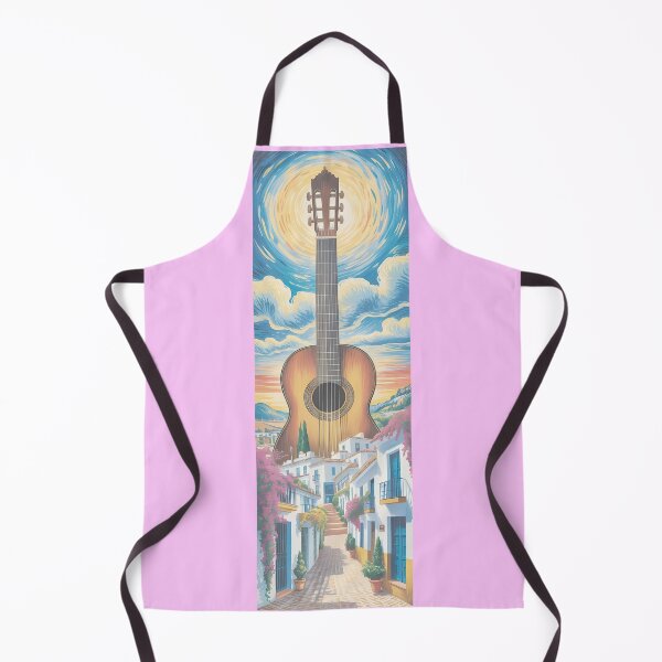 Item preview, Mediterranean Village Guitar Music Art By Merch, Limited Edition designed and sold by MADISYNDONALD.