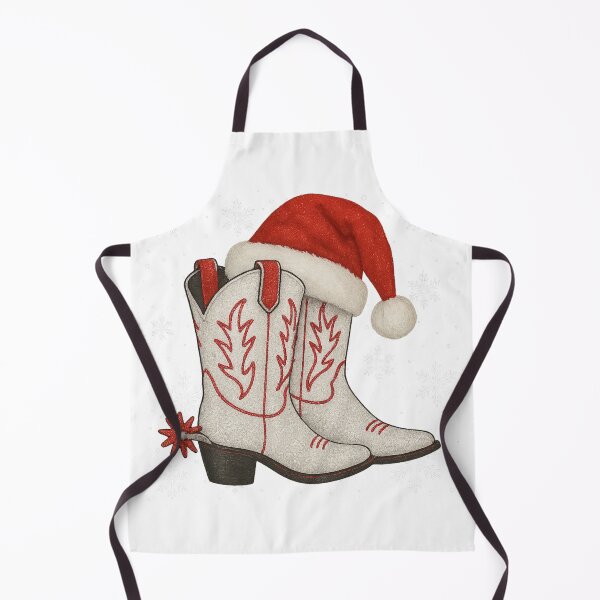 Item preview, Botas de vaquero con gorro de Papá Noel: diseño navideño del oeste designed and sold by PixelExpressStudio.