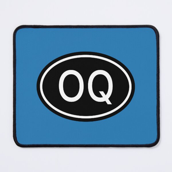 Item preview, OQ Initials Monogram Oval White Letters designed and sold by Jeallan Designs.