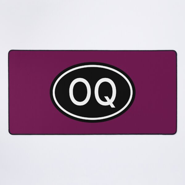 Item preview, OQ Initials Monogram Oval White Letters designed and sold by Jeallan Designs.