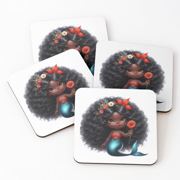 Item preview, Black Girl Mermaid Power designed and sold by Lulunza.