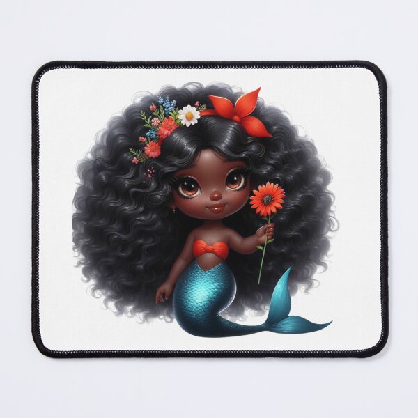 Item preview, Black Girl Mermaid Power designed and sold by Lulunza.
