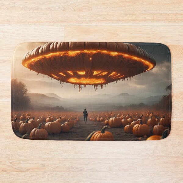 Item preview, Spaceship On Planet Pumpkin designed and sold by Roanemermaid.